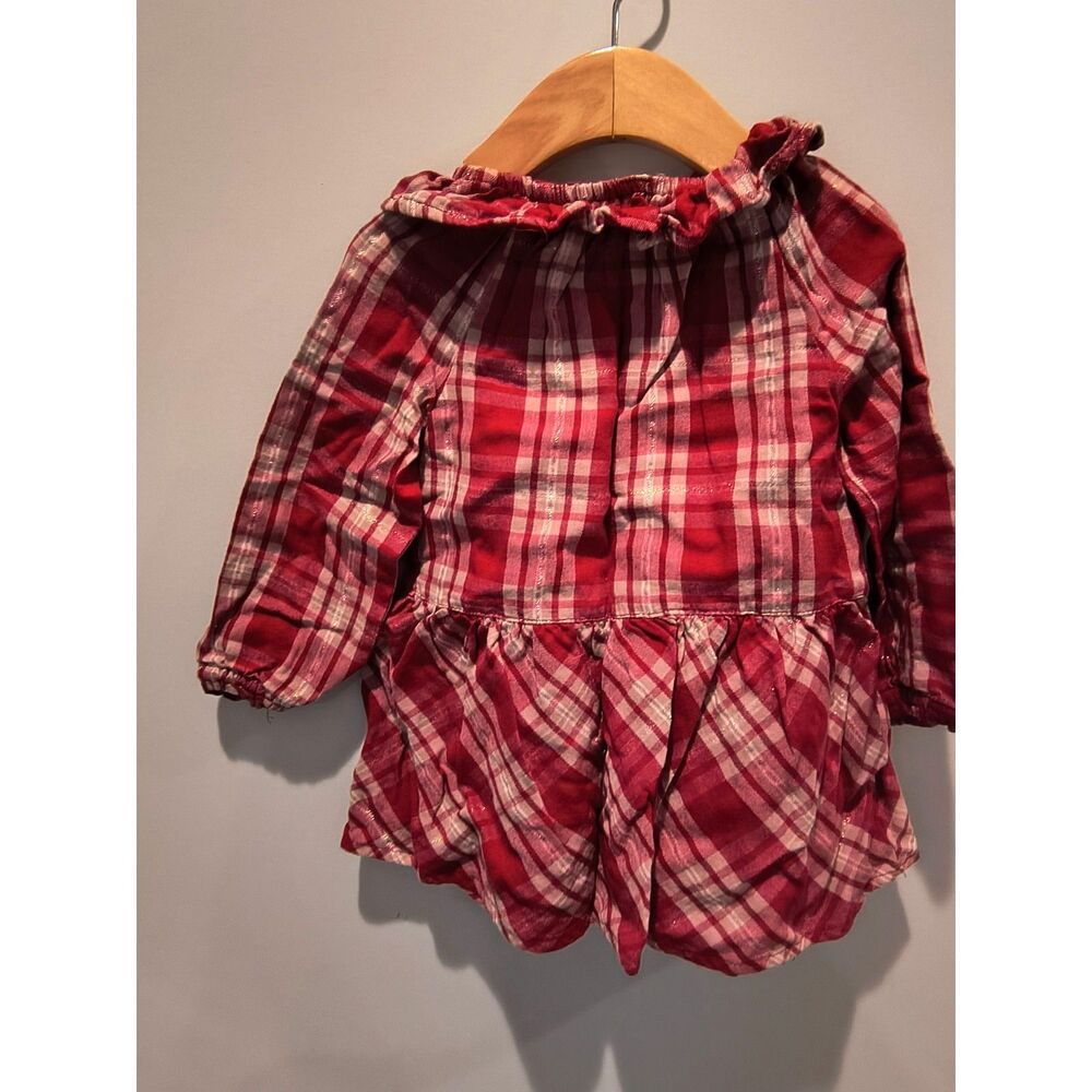 Baby Girl Dress Infant Plaids Ruffle Long Sleeve Dresses for 12-18m